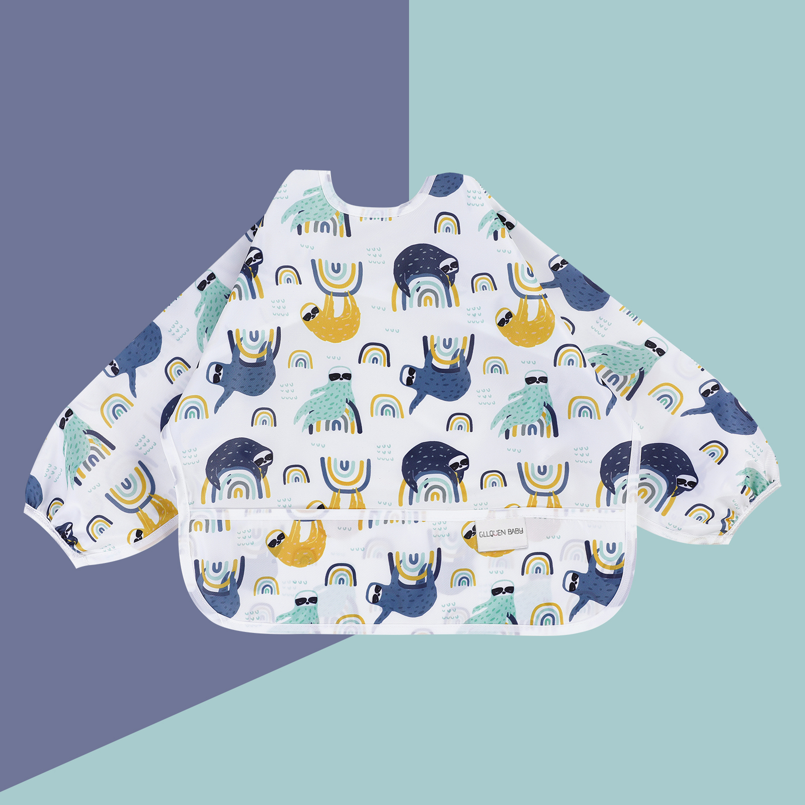 Arrival Baby Kids Bibs Infant Eating Tools With Pocket Waterproof Long Sleeve Unisex Baby Burp Cloth Banana Bibs Baby 6-24M Gift
