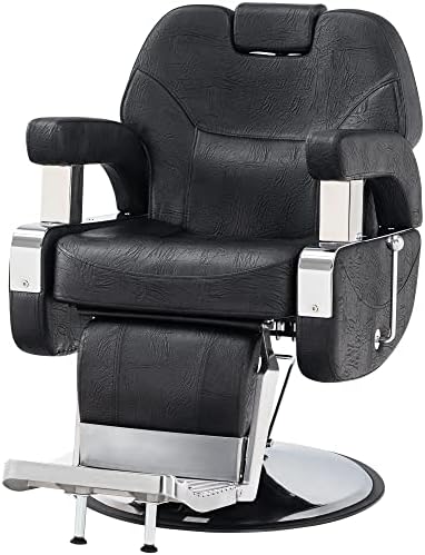 BarberPub Hydraulic Recline Barber Chair All Purpose Salon Beauty Spa Styling Equipment 9206 (Black)